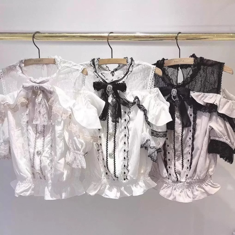 Blouse Off Shoulder - Tops de manga corta para niñas,